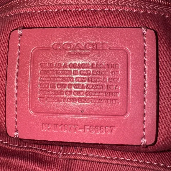 Coach Pink and White Plaid Tote Bag with matching Wallet - Picture 3 of 14